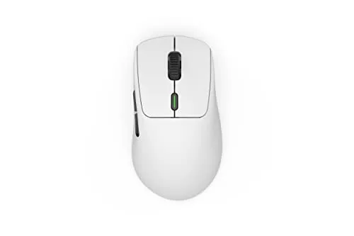 WAIZOWL ワイズオール OGM PRO ワイヤレス 無線 2.4G Bluetooth 左右非対称 エルゴノミクス ゲーミングマウス PAW3395センサー 肉抜きなし Featherコーディング 軽量 68g 日本語取扱説明書付き【国内正規品】 (白黒)